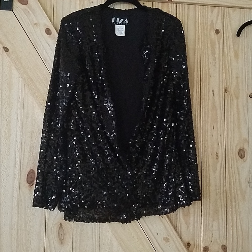 Liza Collection Black sequined jacket